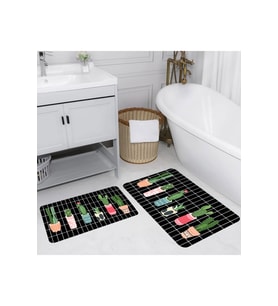Eliana Home Baskılı 2'li Banyo Paspas Takımı RVG5145
