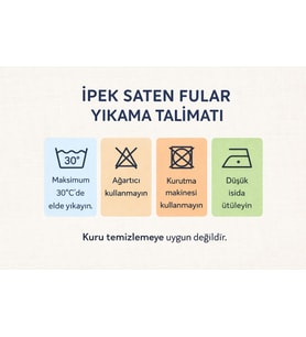 Lente Aksesuar Kadın Premium Desenli Şal-İpek Saten Dokulu Fular