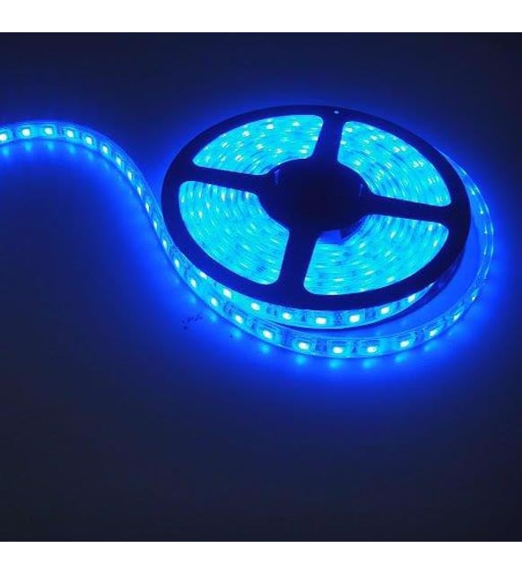 Powermaster Mavi Şerit Led 3Çip Dış Mekan Silikonlu 5Metre