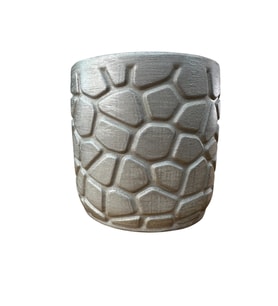 Bıtkı Tasarımı Ev dekorasyon Gümüş Taş Desen Beton Saksı Çiçeklik Saksılık