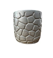 Bıtkı Tasarımı Ev dekorasyon Gümüş Taş Desen Beton Saksı Çiçeklik Saksılık