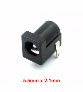 5.5mm x 2.1mm DC Güç Soketi Plastik DC005 Pcb Tip Adaptör