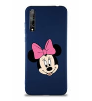 Huawei Y8P Soft Premier Kapak Minnie Mouse-C Tasarımlı Silikon Kılıf - Lacivert (Şeffaf)