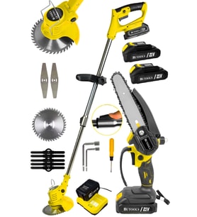 BUTOOLS BS-27 2 Li Akülü Şarjlı Ağaç Dal Kesme Budama Testere Ot Çim Çayır kesme Biçme Makinesi