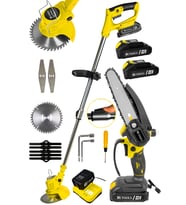 BUTOOLS BS-27 2 Li Akülü Şarjlı Ağaç Dal Kesme Budama Testere Ot Çim Çayır kesme Biçme Makinesi