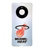 Huawei Mate 40 Pro Uyumlu Kapak Miami Heat Tasarımlı Şeffaf Silikon Kılıf