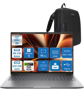 Hp Zbook Power Zx 16 G1I Intel Ultra 7 255H 96GB Ddr5 512GB SSD 6GB/RTXPRO500 16" Wuxga IPS Windows 11 Pro Taşınabilir Bilgisayar B30HMESP25 + Zettaçanta