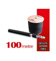 Qport Yüksek Bakır Utp 23Awg 0.58 MM Dış Ortam Cat6 Outdoor Kablo 100 Metre