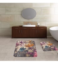 Banyo Halısı Ikili Klozet Takımı Kaymaz Tabanlı Banyo Paspas Takımı (Karışık)