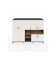 Kronos Dolap 13 Raflı 7 Kapaklı 220x59x163 Antrasit-Aytaşı/Çam
