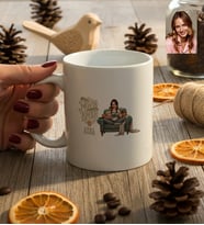 Kişiye Özel Karikatürlü Movie Lover Kupa Bardak Doğum Günü Hediyesi
