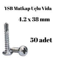 Yıldız Silindir Başlı 4.2x38 YSB Matkap Uçlu Akıllı Vida 50 Adet