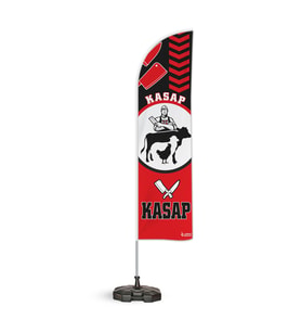 Kasap Temalı Yelken Bayrak Takımı Pembe 1 adet
