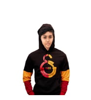 Galatasaray Lisanslı Büyük Armalı Siyah Çocuk Sweatshirt