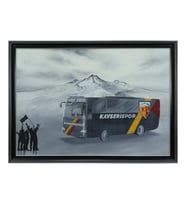 e38 EL İŞÇİLİĞİ KAYSERİSPOR OTOBÜSÜ YAĞLI BOYA TABLO 110*80 cm 5847