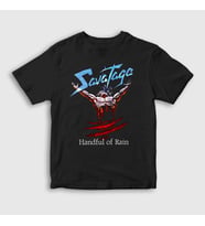 Presmono Unisex Çocuk Siyah Handful Of Rain Savatage T-Shirt 548952tt