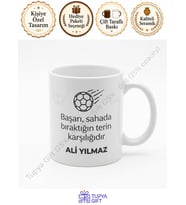 Futbolcuya Hediye Kişiye Özel Baskılı Kupa Bardak Futbol Temalı