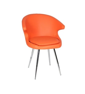 Orange Krom Ayaklı Misafir Koltuğu