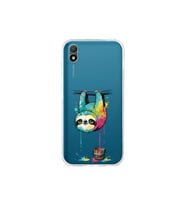 Huawei Y5 2019 ile Uyumlu Splash Tembel Hayvan Tasarımlı Şeffaf Silikon Kılıf