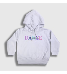 Presmono Unisex Çocuk Beyaz Dance Teacher Hediye Dans Hocası Kapüşonlu Sweatshirt 507687tt (Beyaz)