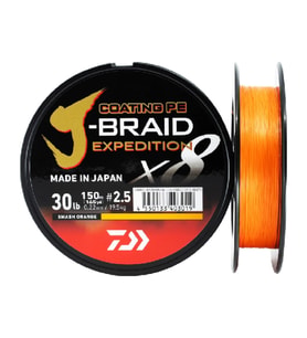 DAIWA JBRAID EXPEDITION 8B 150M 0.18MM S.ORANGE IP MISINA