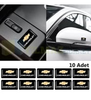 Chevrolet Logo Direksiyon Jant Vites Torpido Damla Etiket Silikon Oto Sticker 10 Adet ( 18 x 11 mm Ölçü)