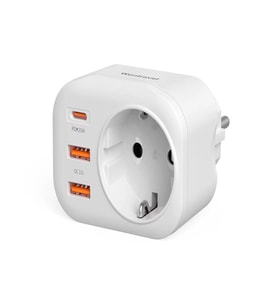 AC-115 2500W 3.4A 2USB 1Type-C 1Soket Akım Korumalı Şarj Adaptörü Priz Çoğaltıcı