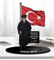 BK Gift Kişiye Özel Atatürk ve Öğretmenler Günü Tasarımlı Karikatür Biblo-3, Öğretmene Hediye