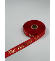 Damat Baskılı Kol Kurdelesi - Kırmızı - 1 Adet 50cm