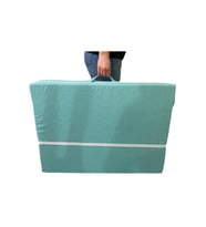 Katlanır Yatak Yer Yatağı Sünger Yatak Tek Kişilik 80x180 Su Yeşili Kırçıllı