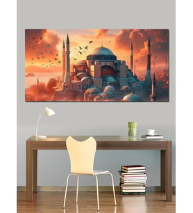 Kanvas Tablo Ezan Vakti Ayasofya