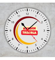 Kişiselleştirilebilir Resimli Ve İsimli Metal Saat - Özel Tasarım Hediye Duvar Saati