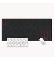 Kaymaz Kırmızı Petek Desenli Oyuncu Gaming Mouse Pad 40X90CM