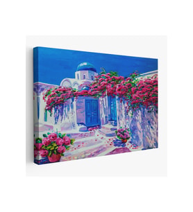Yunanistan Santorini Dekoratif Duvar Tablosu-3677