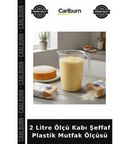 Özel Üretim Plastik Şeffaf Mutfak Hazırlık 2 Litre Ölçü Kabı