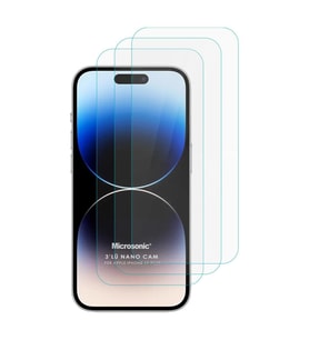Microsonic Apple iPhone 15 Plus Screen Protector Nano Glass Cam Ekran Koruyucu (3`lü Paket) (Renksiz)