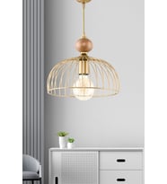DEDE TEKLİ AHŞAPLI CESTA SARKIT AVİZE ESKİTME