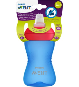 Avent Yumuşak Uçlu Alıştırma Bardağı, 9 Ay, 300 Mililitre, Mavi, SCF802/01