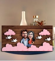 BK Gift Kişiye Özel Sevgililer Karikatürlü Kabartma Figürlü Ahşap Tablo, Duvar Dekoru,Sevgiliye Hediye,Ev Dekorasyonu,Sevgililer Günü Hediyesi-10