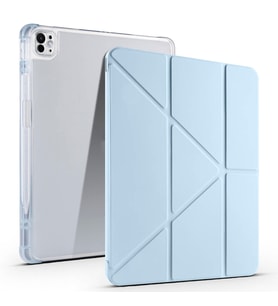 iPad Pro 13 2025 M5 Tablet Kılıf Kalem Bölmeli Standlı Lüx Smart Cover (Mavi)