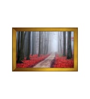 Manzara Temalı Kanvas Tablo 80 x 110 cm Gold Çerçeve