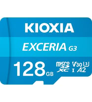 EXCERIA G3 128GB microSDXC Hafıza Kartı – UHS-I U3 V30 C10 A2, 160/50MB/s'ye Kadar, 4K