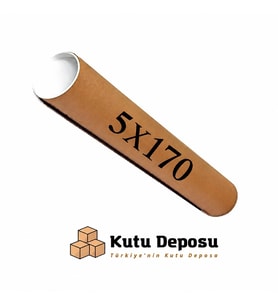 5x170 cm Kapaklı Silindir Postüp Rulo Gönderi Kutusu