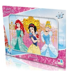 KS Games 24 Parça Disney Prensesler Çerçeveli (Frame) Puzzle - 3 Yaş Üzeri - PR704