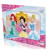 KS Games 24 Parça Disney Prensesler Çerçeveli (Frame) Puzzle - 3 Yaş Üzeri - PR704