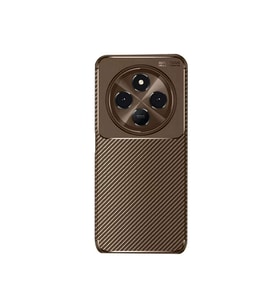 Redmi 14C Kılıf Auto Focus Karbon Kapak - Kahverengi