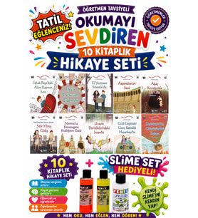 4.Sınıf Öğretmen Tavsiyeli Okumayı Sevdiren 64 Sayfa 10 Kitaplık Hikaye Seti-6 (Slime Set Hediyeli)