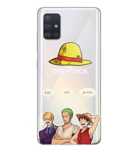 Samsung Galaxy A71 Uyumlu One Piece Karakterler Tasarımlı Şeffaf Telefon Kılıfı