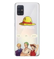 Samsung Galaxy A71 Uyumlu One Piece Karakterler Tasarımlı Şeffaf Telefon Kılıfı
