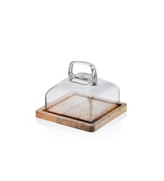 The Mia Madera Dikdörtgen Kek Saklama Fanusu 13x17x17 cm